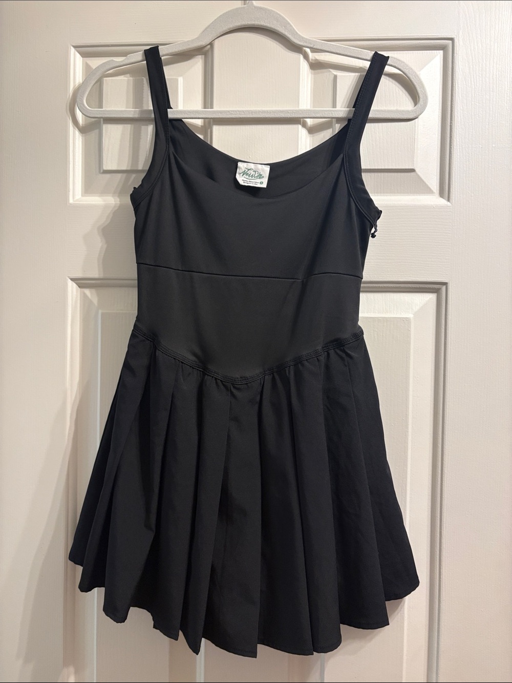 Black Pleated Tank Dress by New’n
